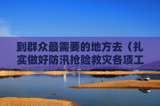 到群众最需要的地方去（扎实做好防汛抢险救灾各项工作·党旗在基层一线高高飘扬）