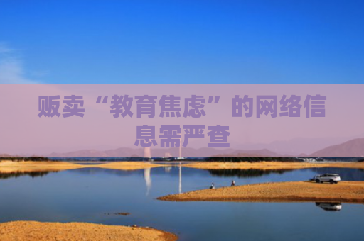 贩卖“教育焦虑”的网络信息需严查