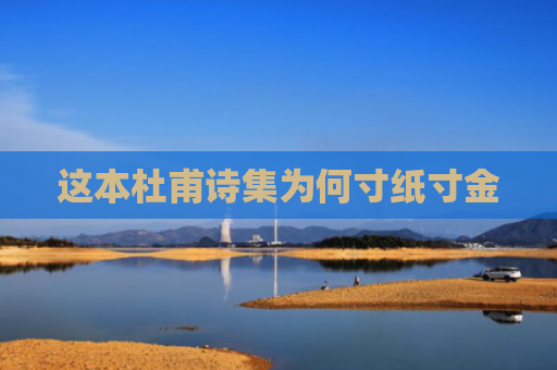 这本杜甫诗集为何寸纸寸金