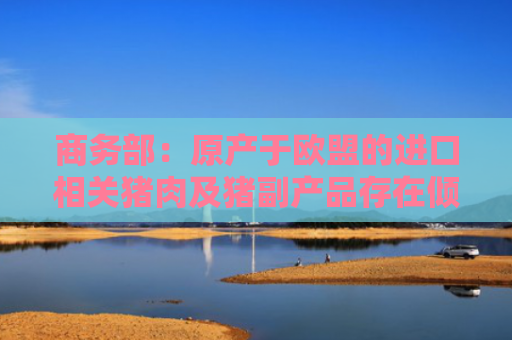 商务部：原产于欧盟的进口相关猪肉及猪副产品存在倾销