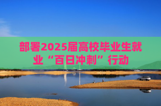 部署2025届高校毕业生就业“百日冲刺”行动
