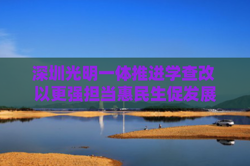 深圳光明一体推进学查改 以更强担当惠民生促发展