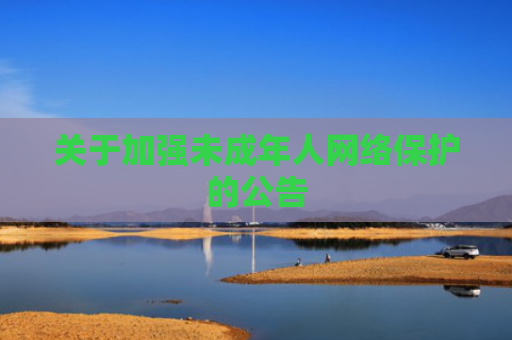 关于加强未成年人网络保护的公告
