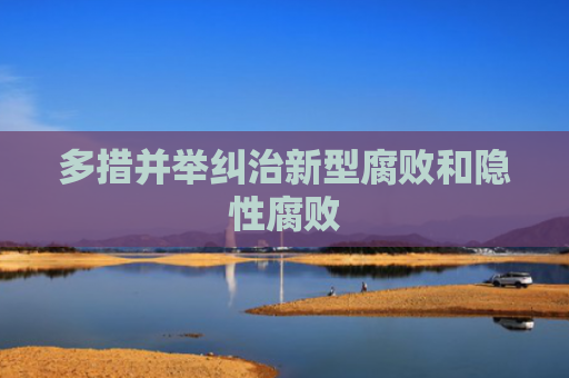 多措并举纠治新型腐败和隐性腐败