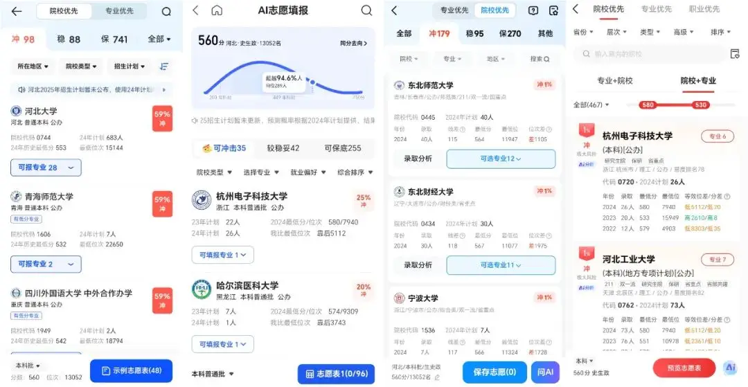 以及专门做高考志愿填报的垂类公司