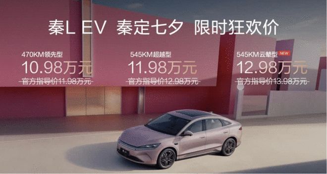 限时售10.98万起 比亚迪秦L EV新车型亮相成都车展