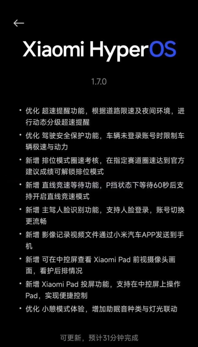 小米紧急撤回SU7 Ultra灰度OTA 是否限速成难题