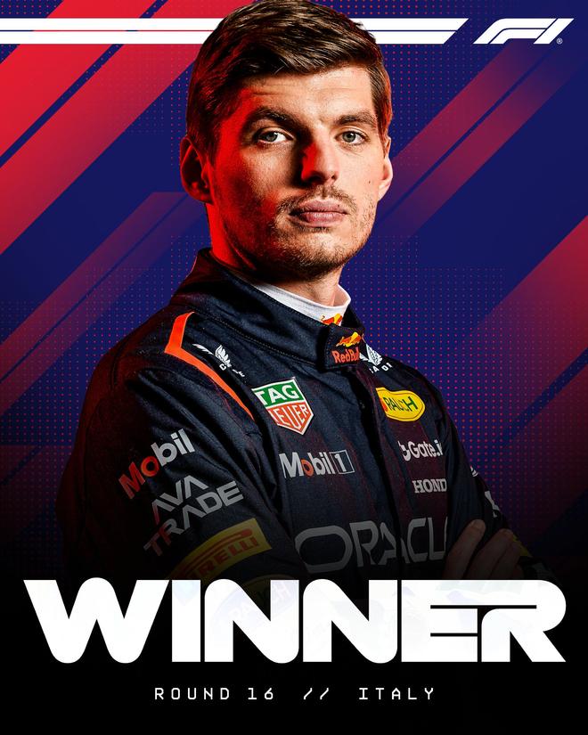 F1意大利站:维斯塔潘杆位夺冠 皮亚斯特里让车收获季军