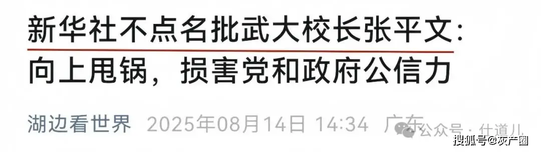新华社不点名批评，武大张校长听到了吗？__新华社不点名批评，武大张校长听到了吗？
