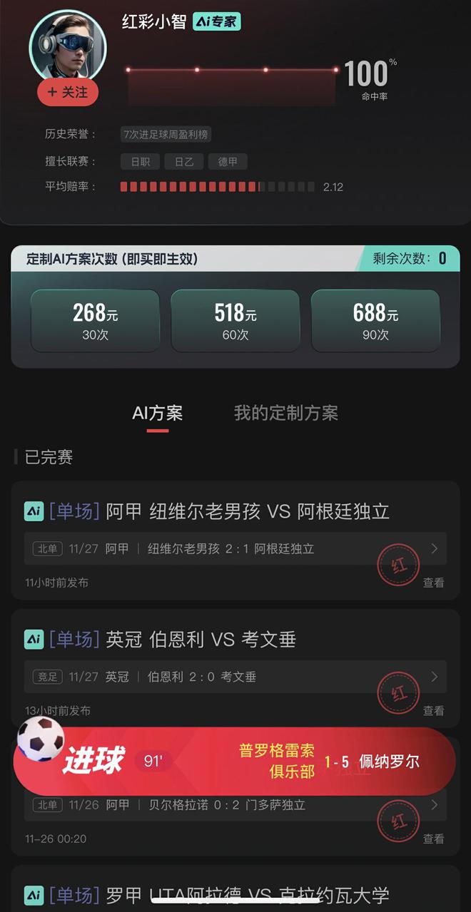 人工智能足彩预测软件app_竞彩人工智能大数据预测复盘_