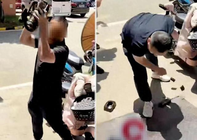 打砸记者摄像机当事人:冲动了