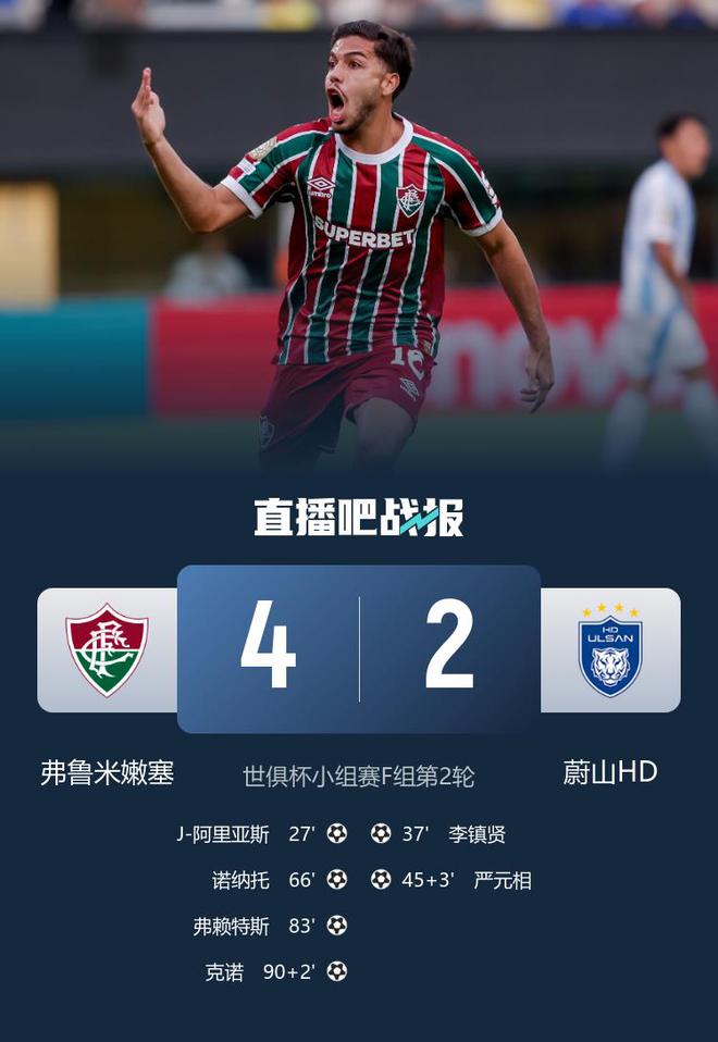 东亚球队全军覆没！弗鲁米嫩塞4-2逆转蔚山HD末轮平局即可出线