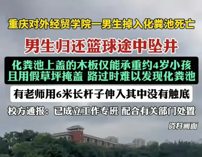_学校责任跑不掉!重庆一大学生掉化粪池溺亡,疑为应付检查盖假草皮_学校责任跑不掉!重庆一大学生掉化粪池溺亡,疑为应付检查盖假草皮