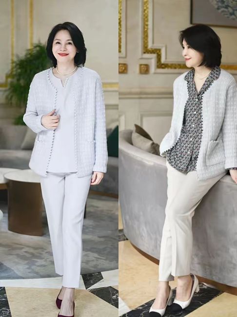 _展示下中年人穿春装的衣服_中年穿搭技巧