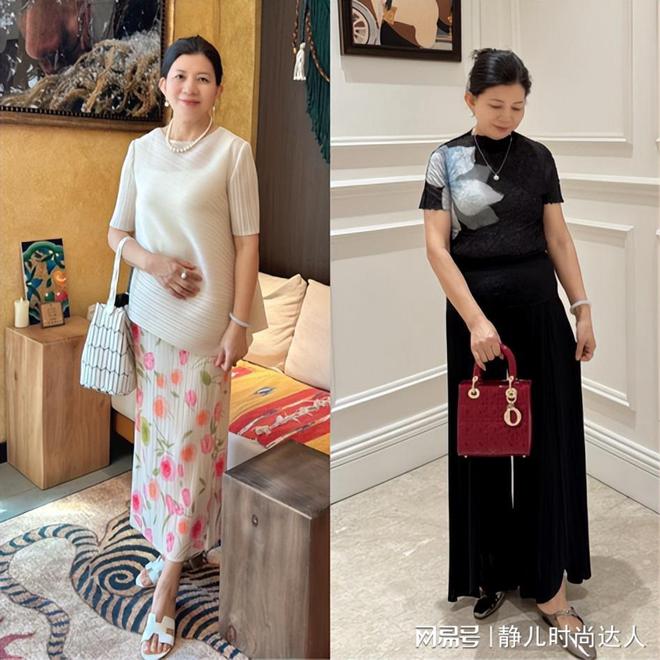打扮中年鞋子优雅高级裙子女人__中年穿裙子如何搭配