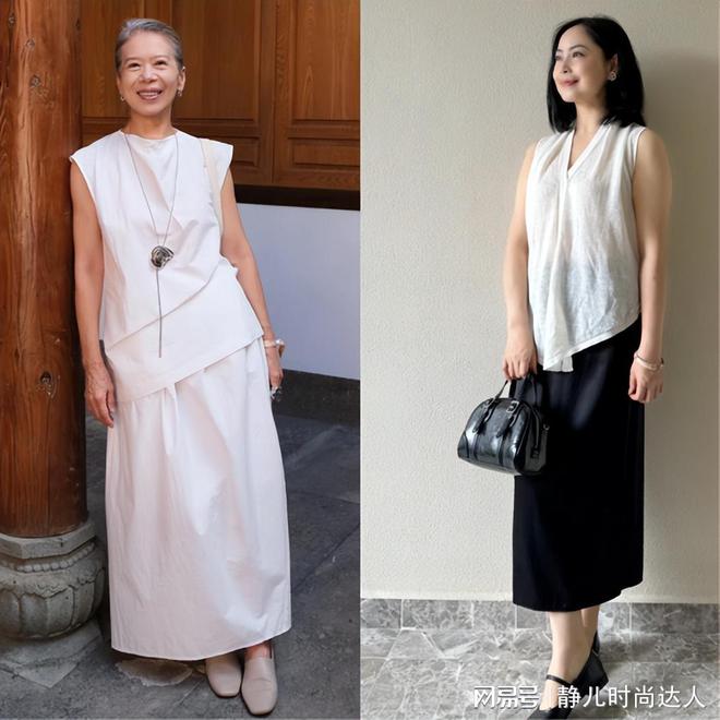 打扮中年鞋子优雅高级裙子女人__中年穿裙子如何搭配