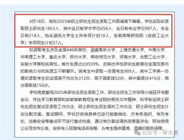 扩招啦！多校公布2025年考研录取数据！